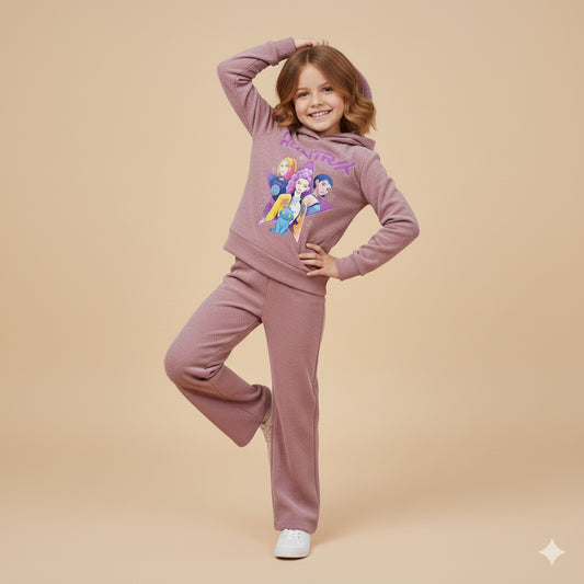 Chandal de niña micropana K- Pop rosa viejo  - Pronta Moda