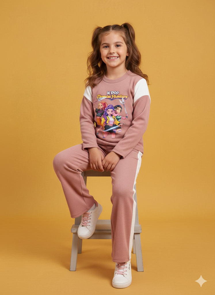 Chandal de niña K- Pop rosa maquillaje - Pronta Moda
