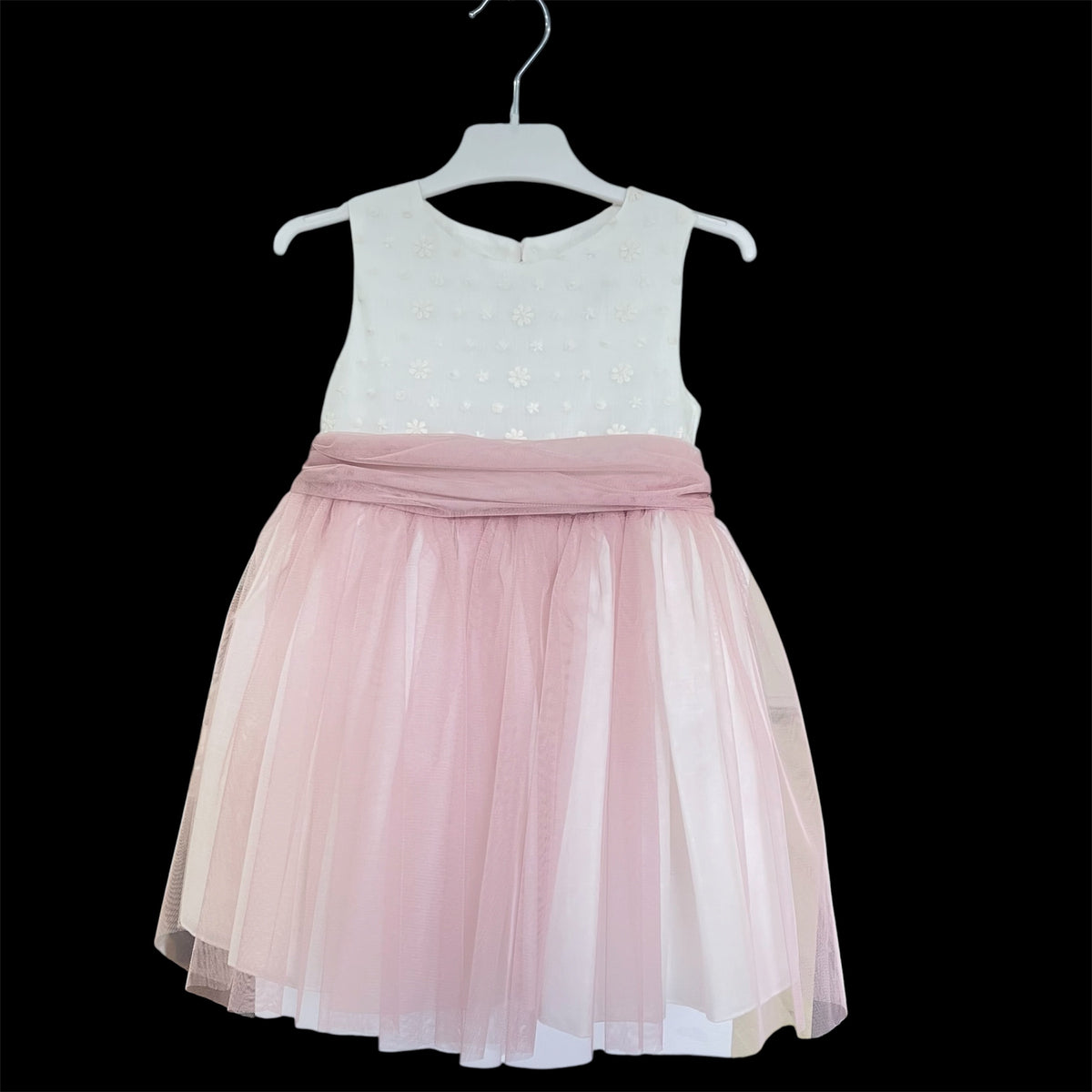 Vestido niña Ceremonia rosa empolvado