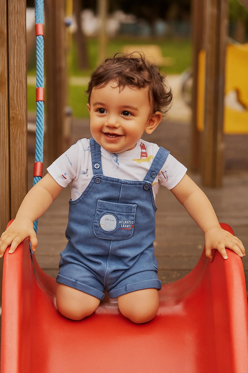 Camiseta y Peto bebé en vaquero - Yatsi