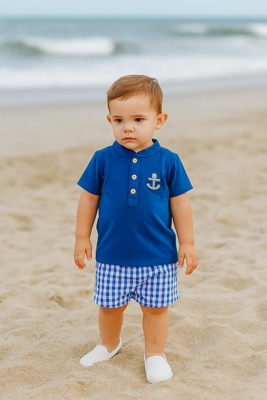 Conjunto niño bebé en color azulón - Cuka verano 2024