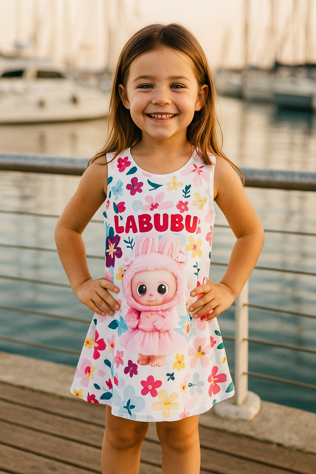 Vestido Labubu con flores - Pronta Moda