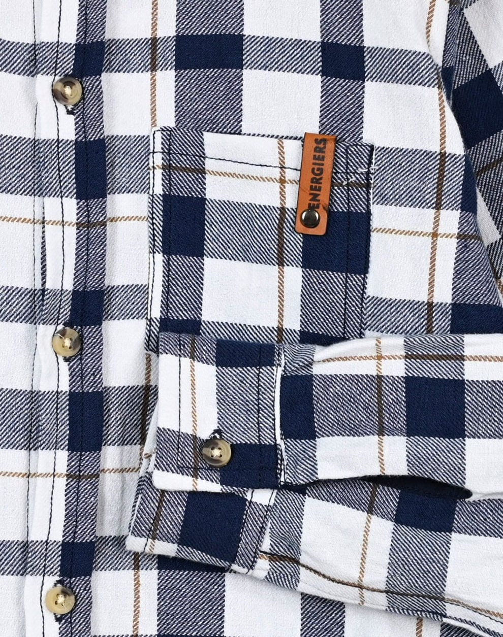 Camisa cuadros para niños - Energiers - Detalle 2 - Moda Infantil Chicle
