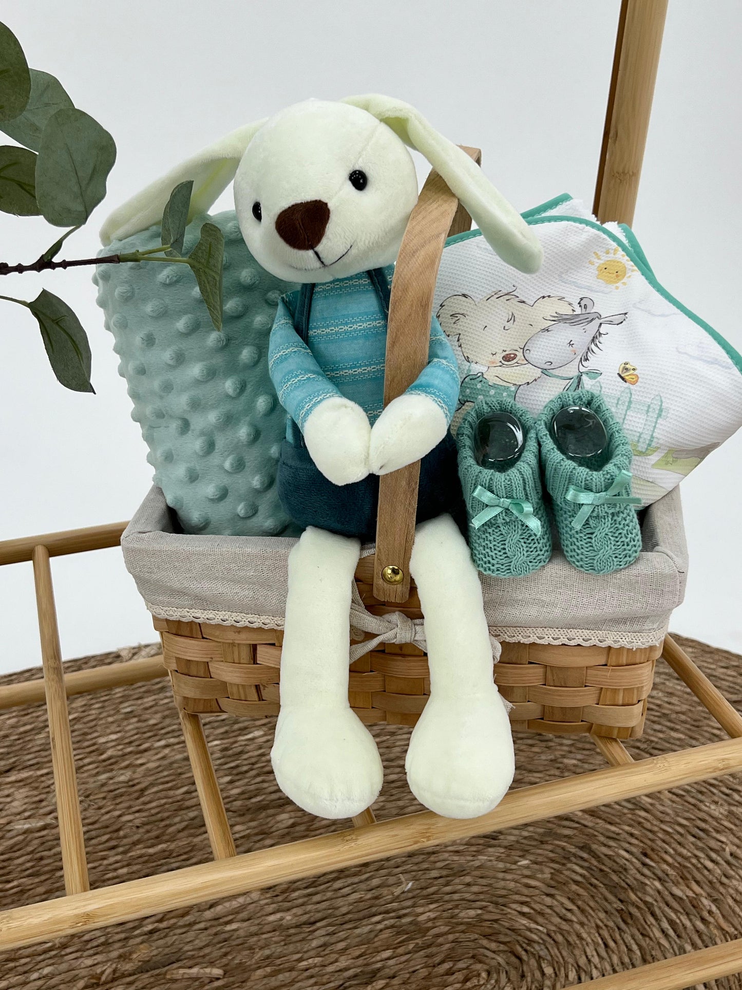 Cesta en verde - Detalle 1 - Moda Infantil Chicle