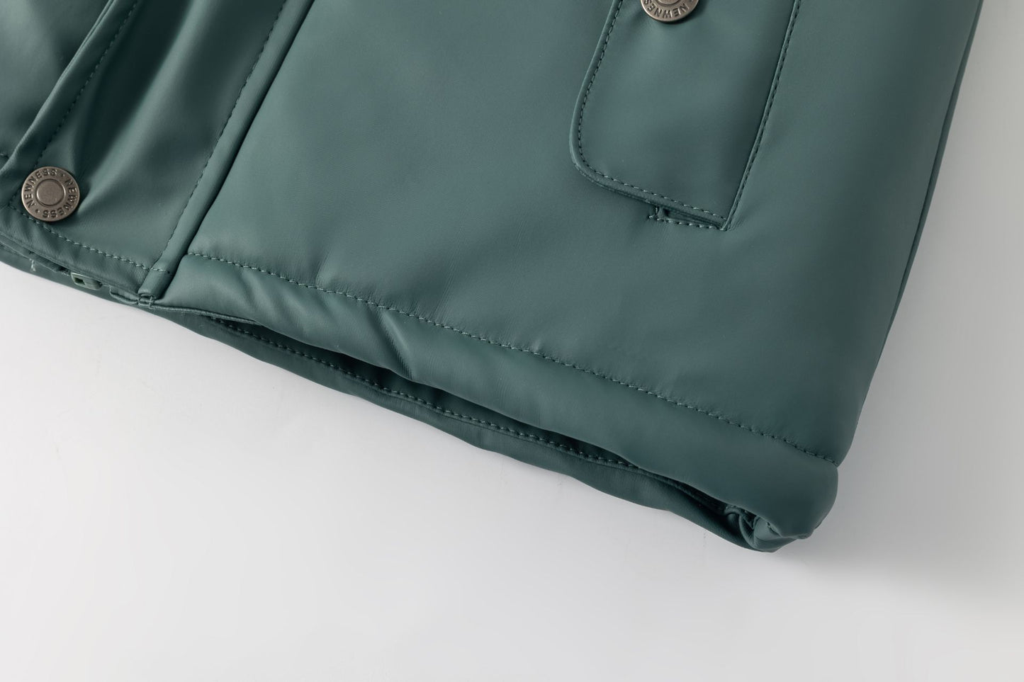 Chubasquero impermeable en verde unisex - Newness - Detalle 5 - Moda Infantil Chicle