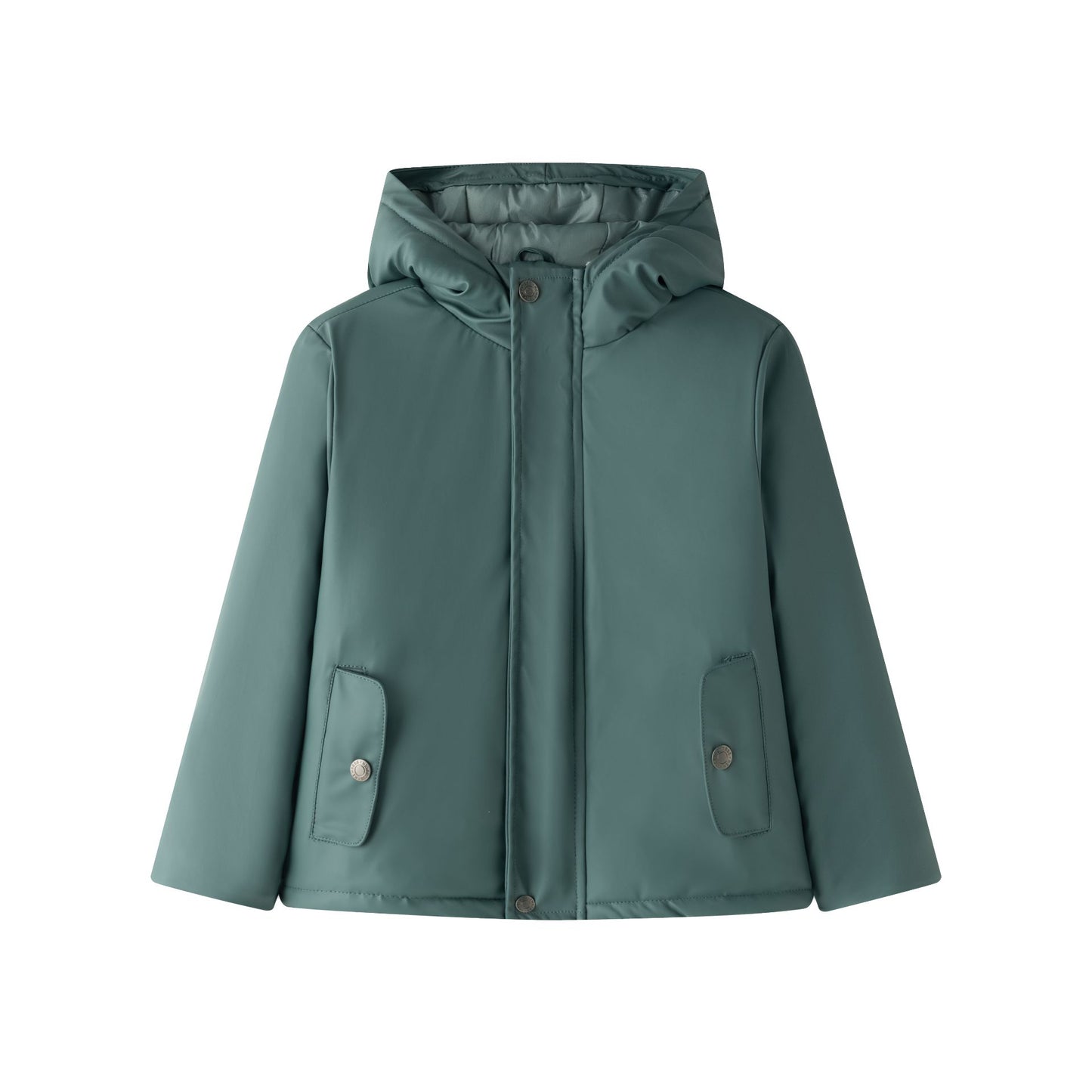 Chubasquero impermeable en verde unisex - Newness - Frontal - Moda Infantil Chicle