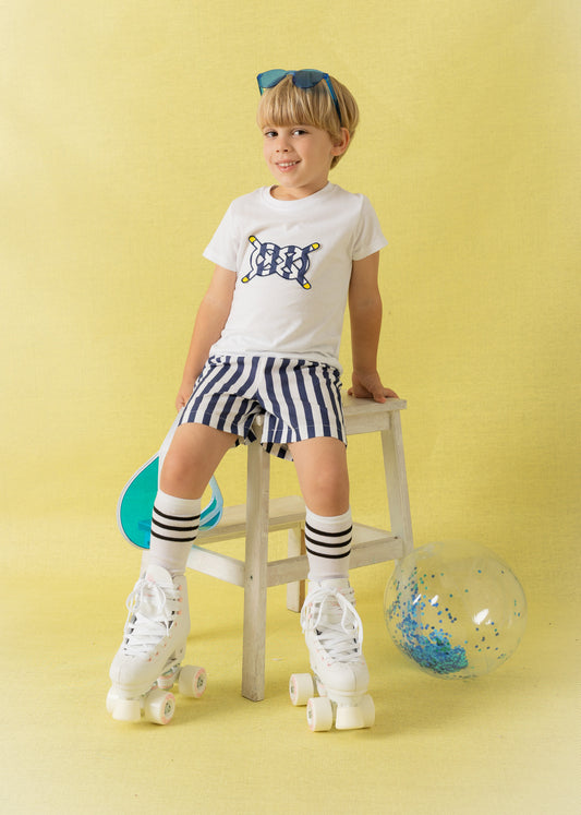 Conjunto niño con aplique marinero - Cuka verano 2024 - Frontal - Moda Infantil Chicle