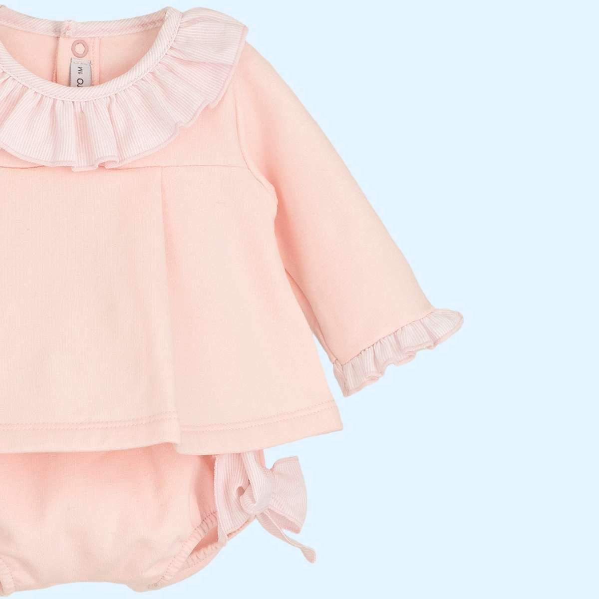 Conjunto Pololo Rosa Lechebe - Calamaro - Detalle 1 - Moda Infantil Chicle