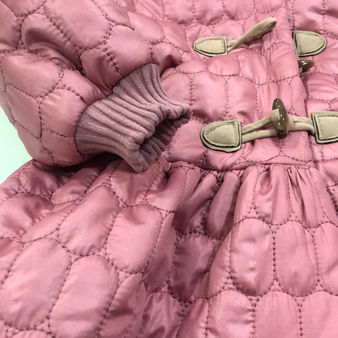 Parka en rosa empolvado - Detalle 2 - Moda Infantil Chicle