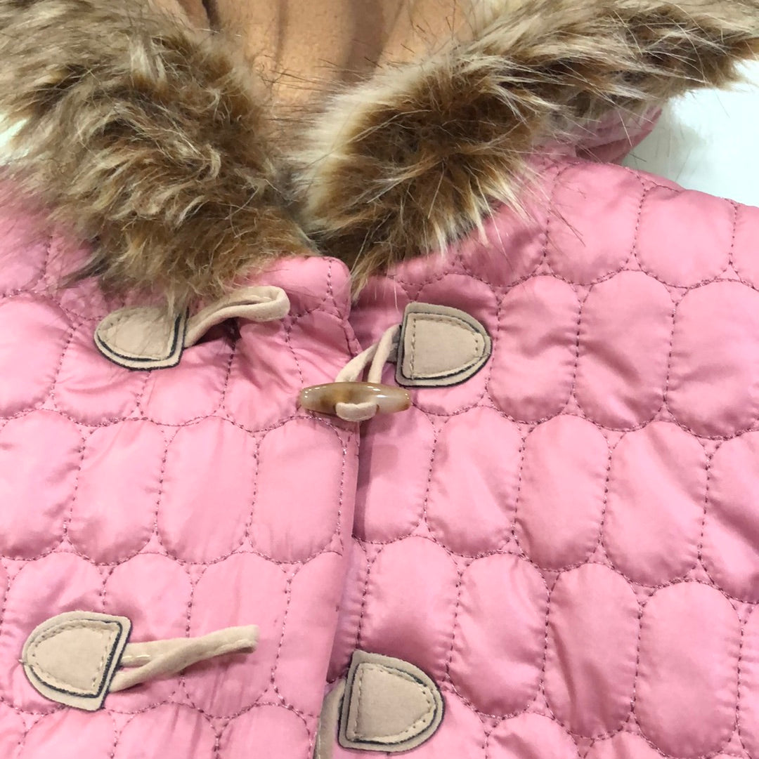 Parka en rosa empolvado - Detalle 3 - Moda Infantil Chicle