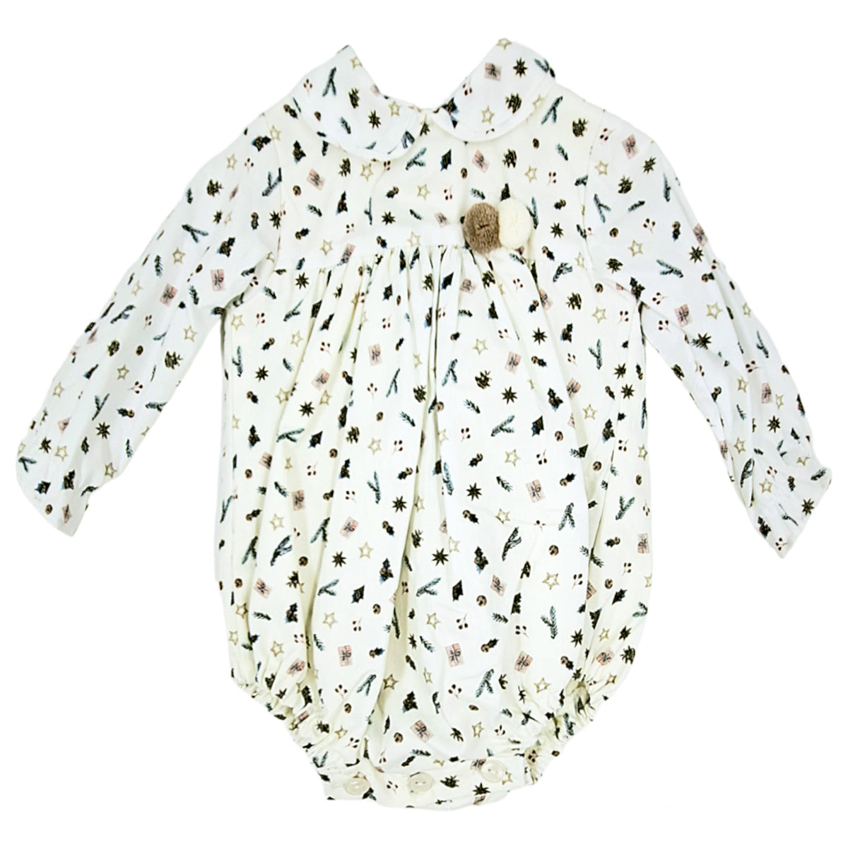 Pelele unisex con cuello bebé - Frontal - Moda Infantil Chicle