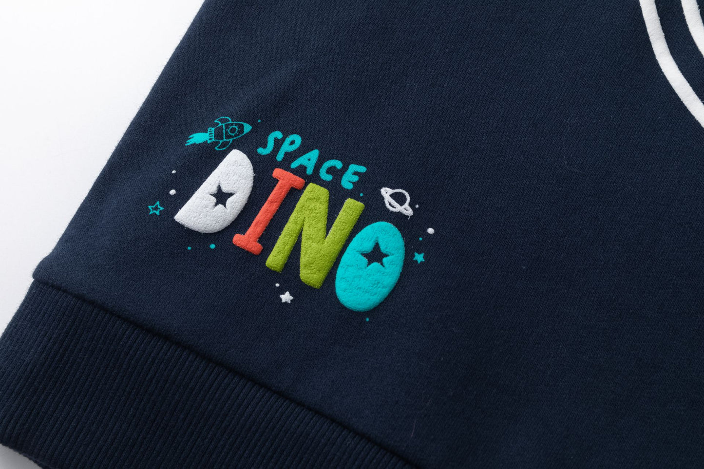 Sudadera azul marino de dinosaurio - Newness - Detalle 4 - Moda Infantil Chicle