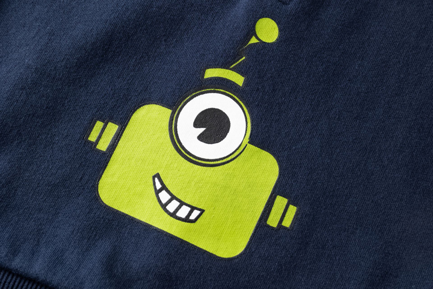 Sudadera bebé azul marino robot - Newness invierno 2024 - Detalle 5 - Moda Infantil Chicle