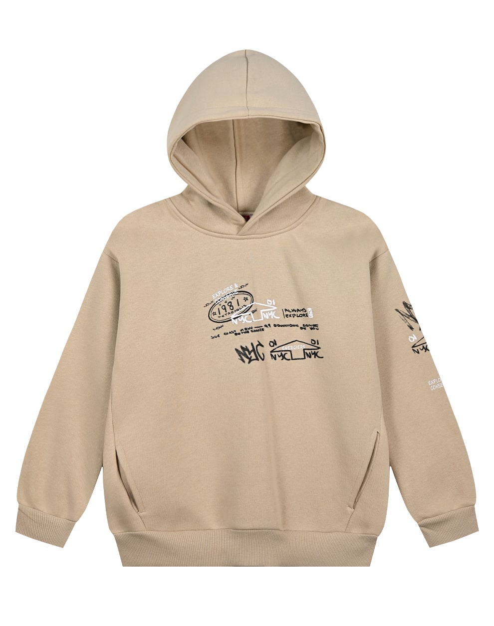 Sudadera niño marrón de Energiers - Frontal - Moda Infantil Chicle