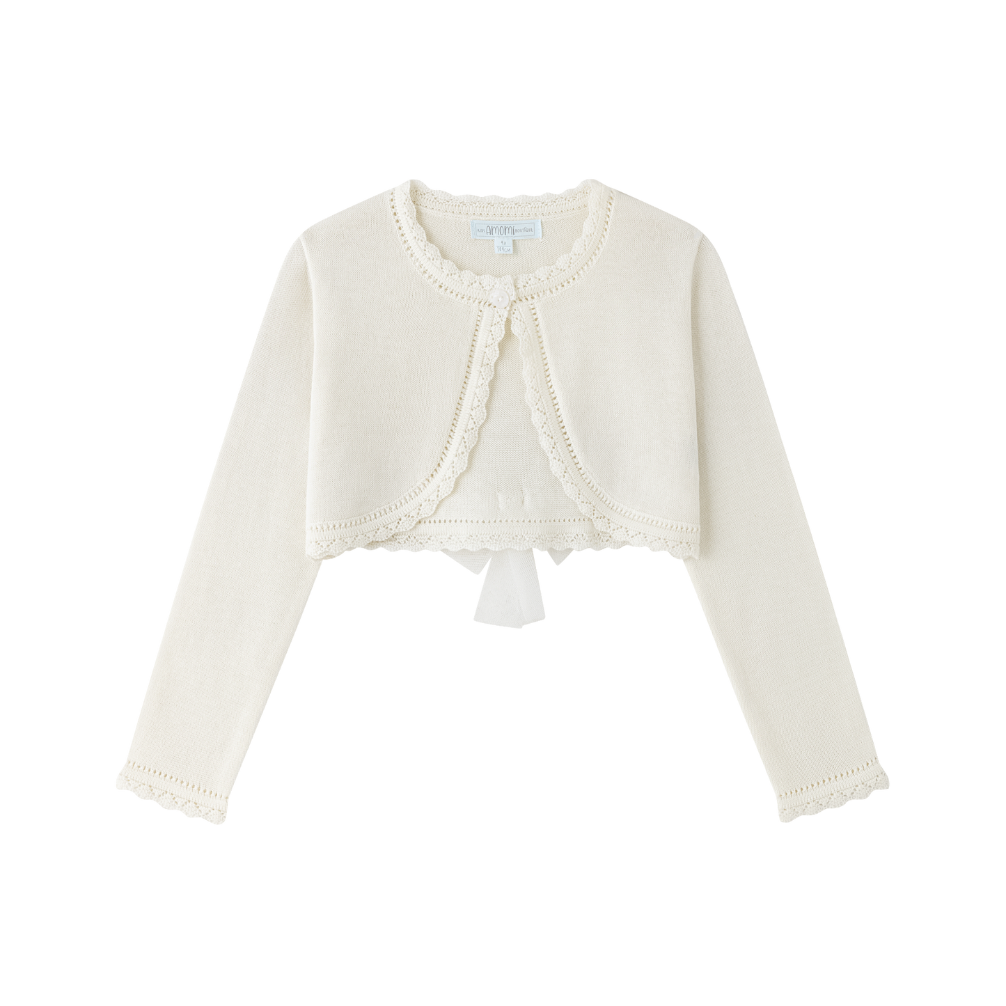 Torera de punto en color crudo - Frontal - Moda Infantil Chicle