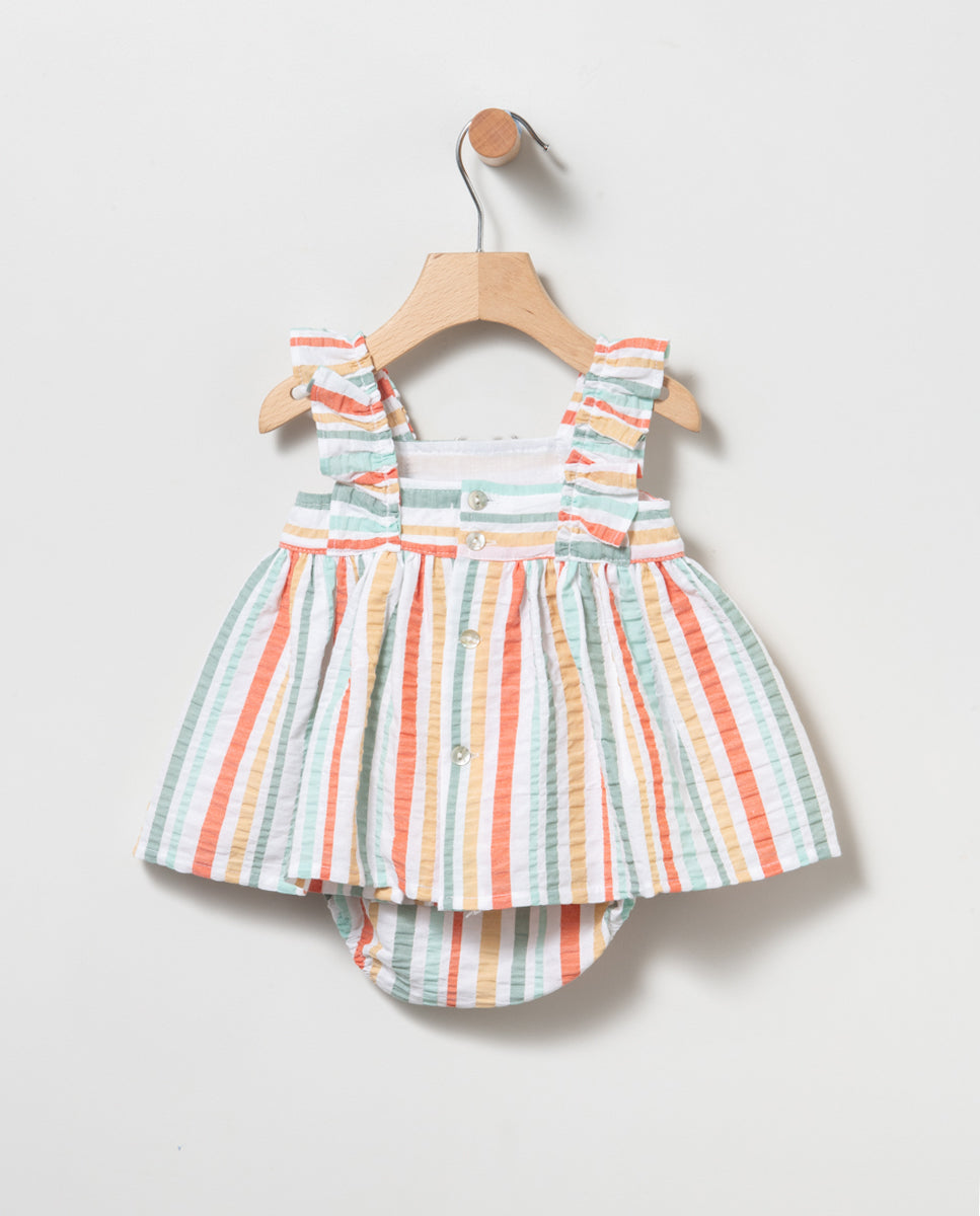 Vestido bebé niña de Primavera verano 2024 de Coco Acqua - Detalle 1 - Moda Infantil Chicle