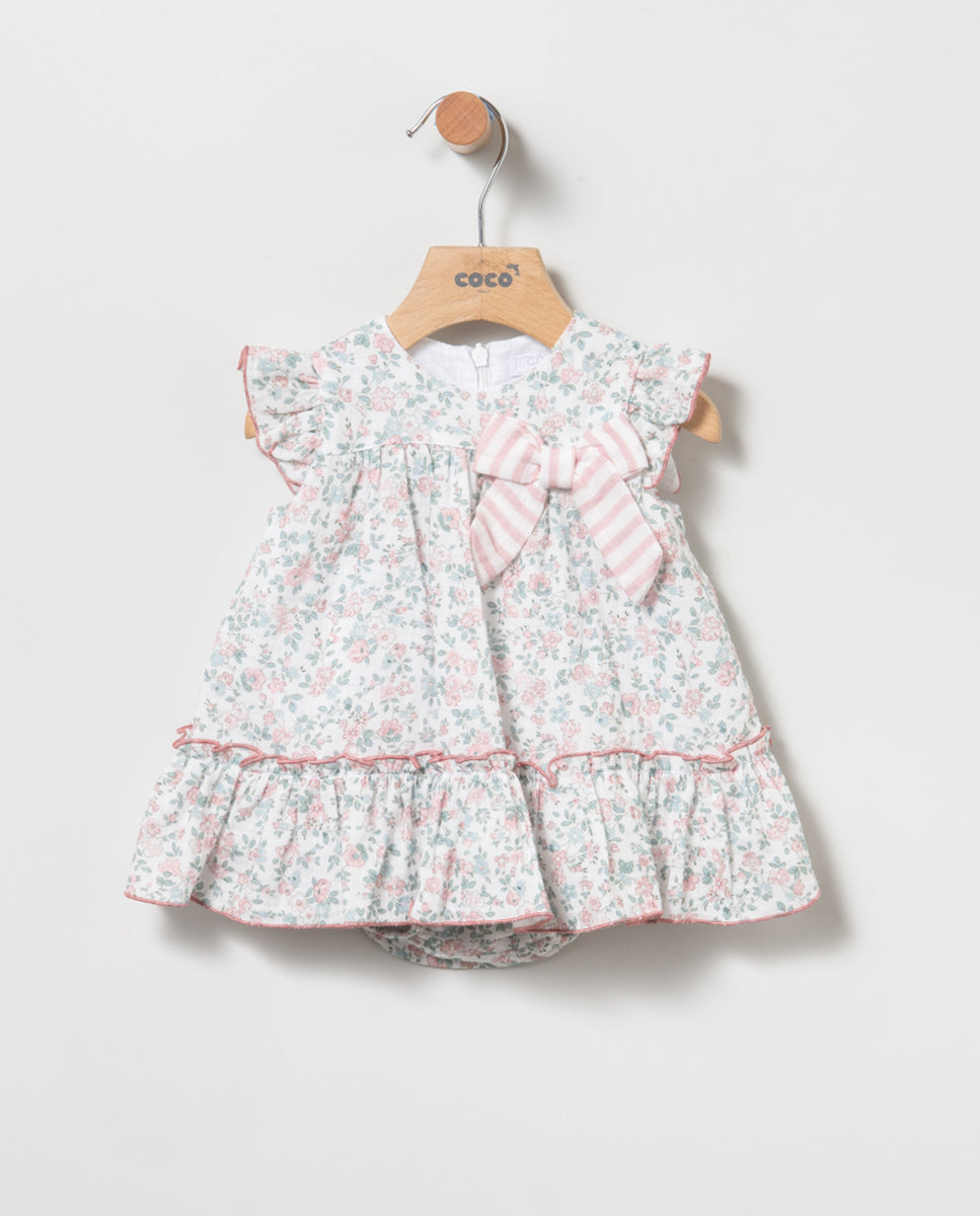 Vestido bebé primavera de Coco Acqua - Frontal - Moda Infantil Chicle