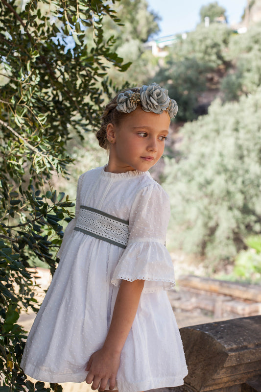 Vestido Ceremonia niña de Coco Acqua Colección 2024 - Frontal - Moda Infantil Chicle