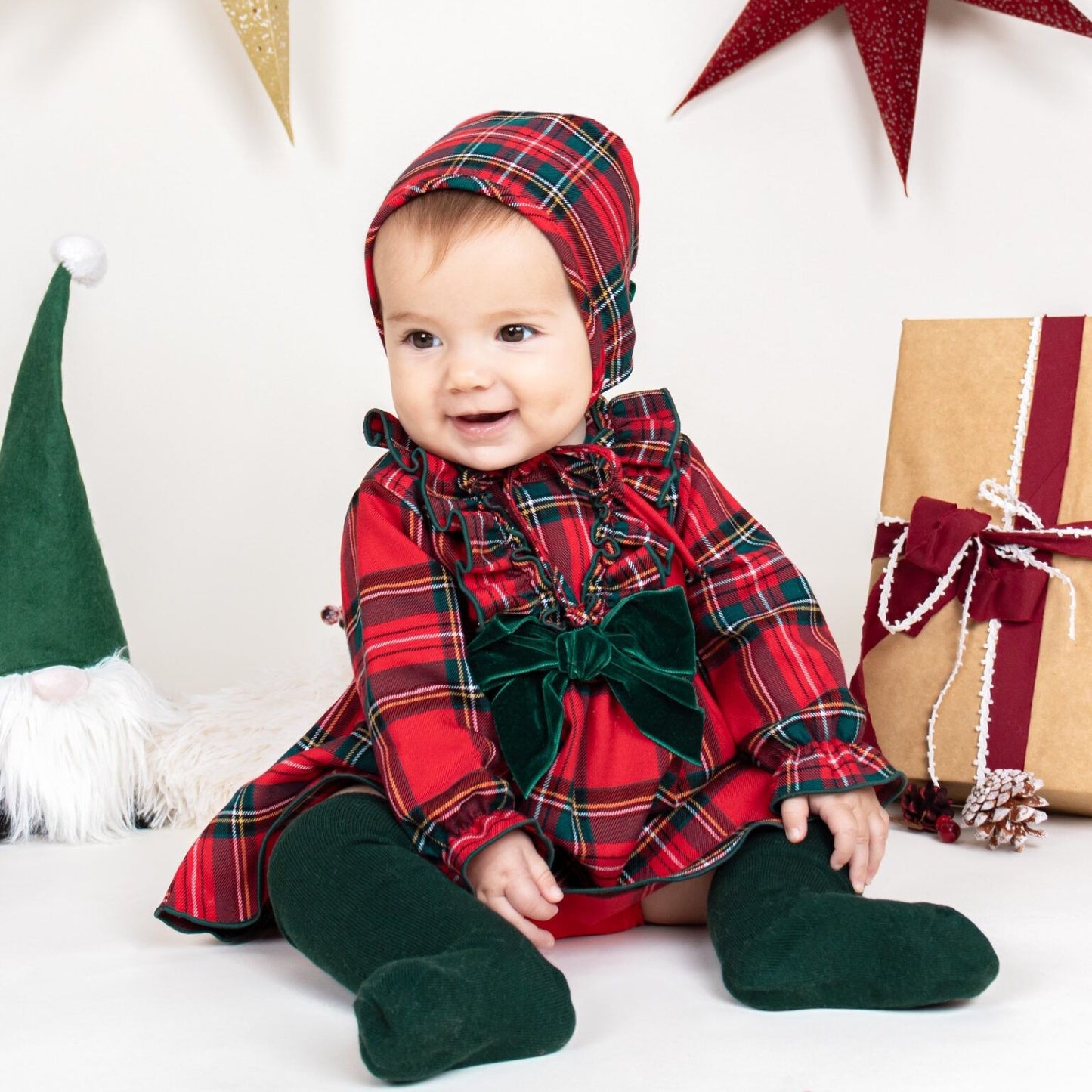 Vestido de manga larga de niña - Calamaro Baby - Detalle 1 - Moda Infantil Chicle