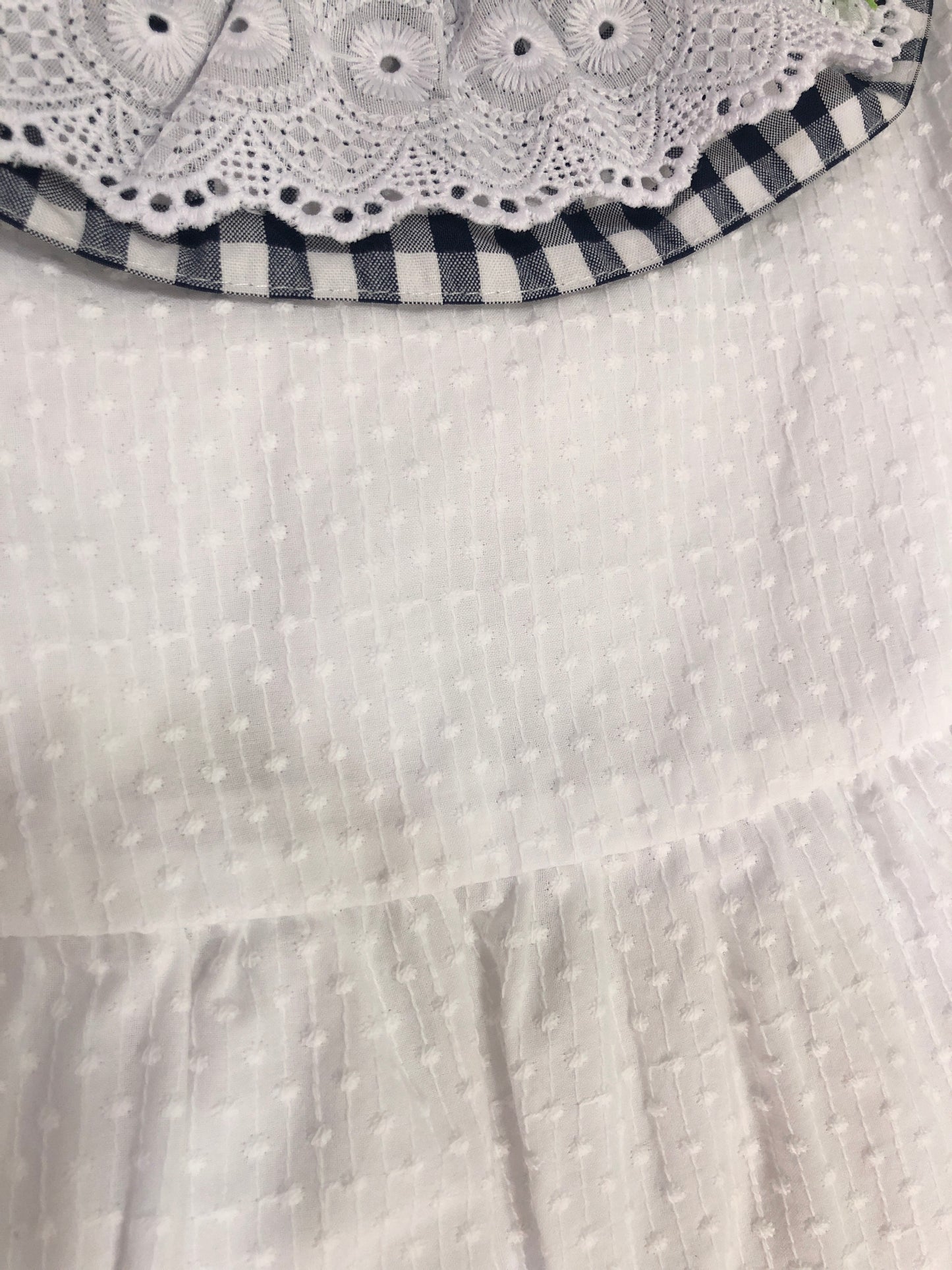 Vestido niña en blanco cuadro vichy - Nekenia - Detalle 2 - Moda Infantil Chicle