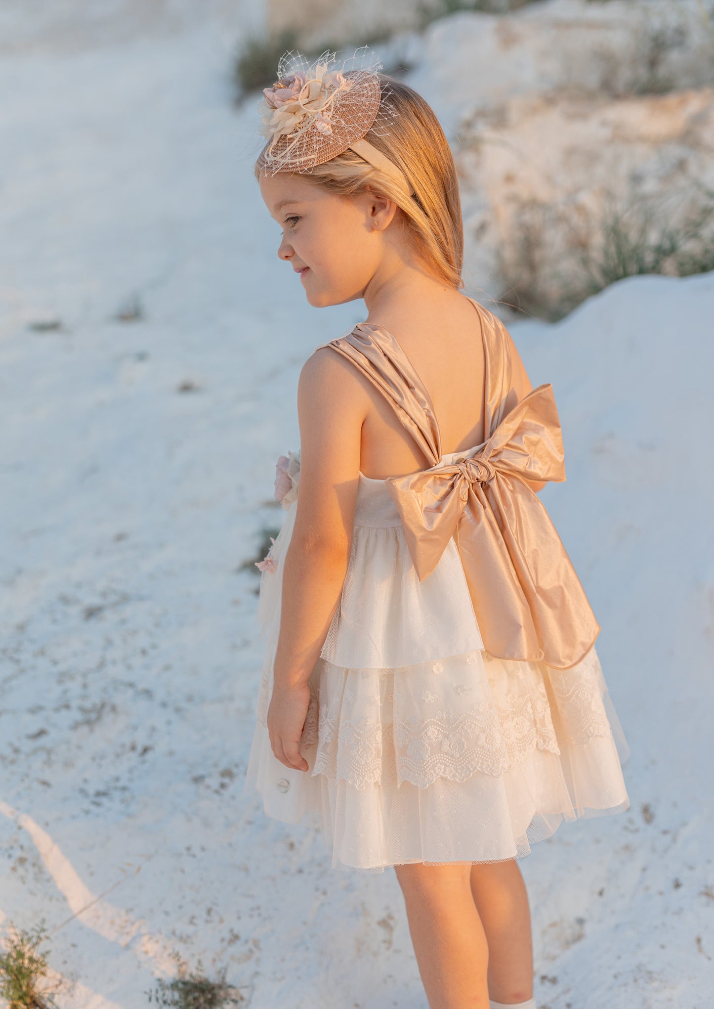 Vestido niña sin mangas - Basmarti verano 2024 - Detalle 1 - Moda Infantil Chicle