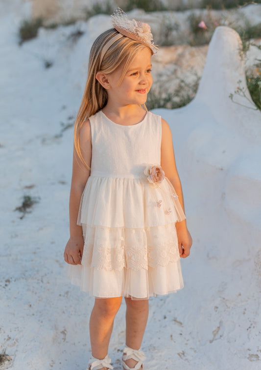 Vestido niña sin mangas - Basmarti verano 2024 - Frontal - Moda Infantil Chicle