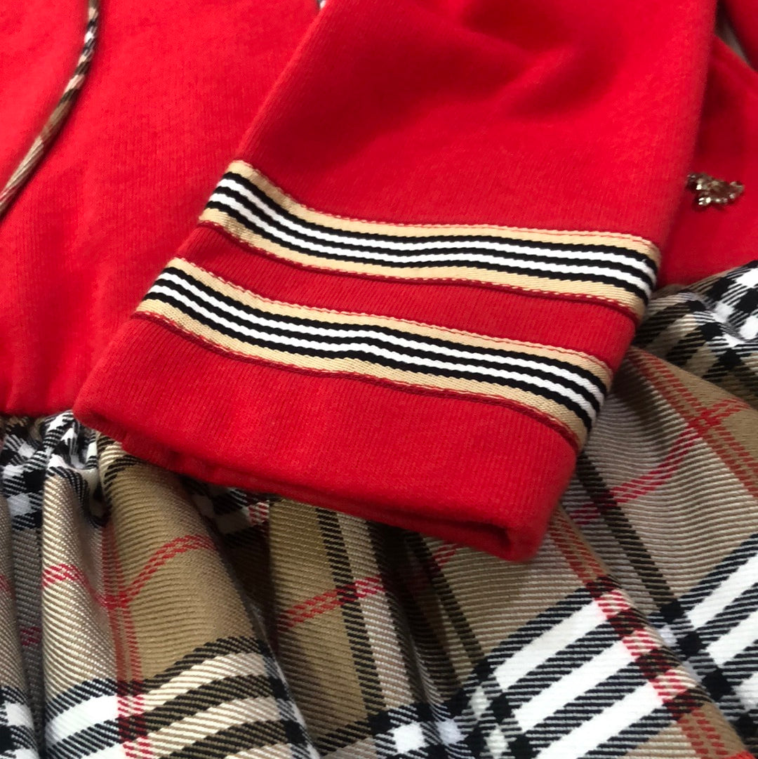 Vestido rojo de niña de invierno 2022 de Nekenia - Detalle 3 - Moda Infantil Chicle