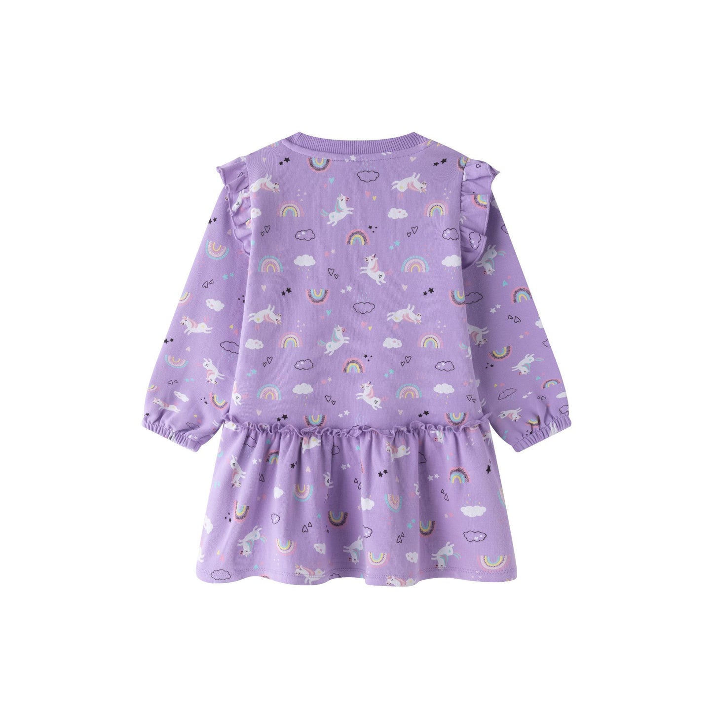 Vestido unicornio morado - Newness invierno 2024 - Detalle 1 - Moda Infantil Chicle