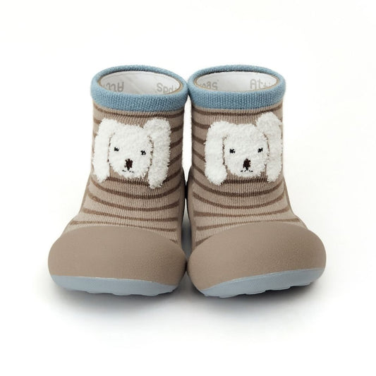 Zapatos Attipas · Big Ears Rabbit Beige · Suela bicolor - Frontal - Moda Infantil Chicle