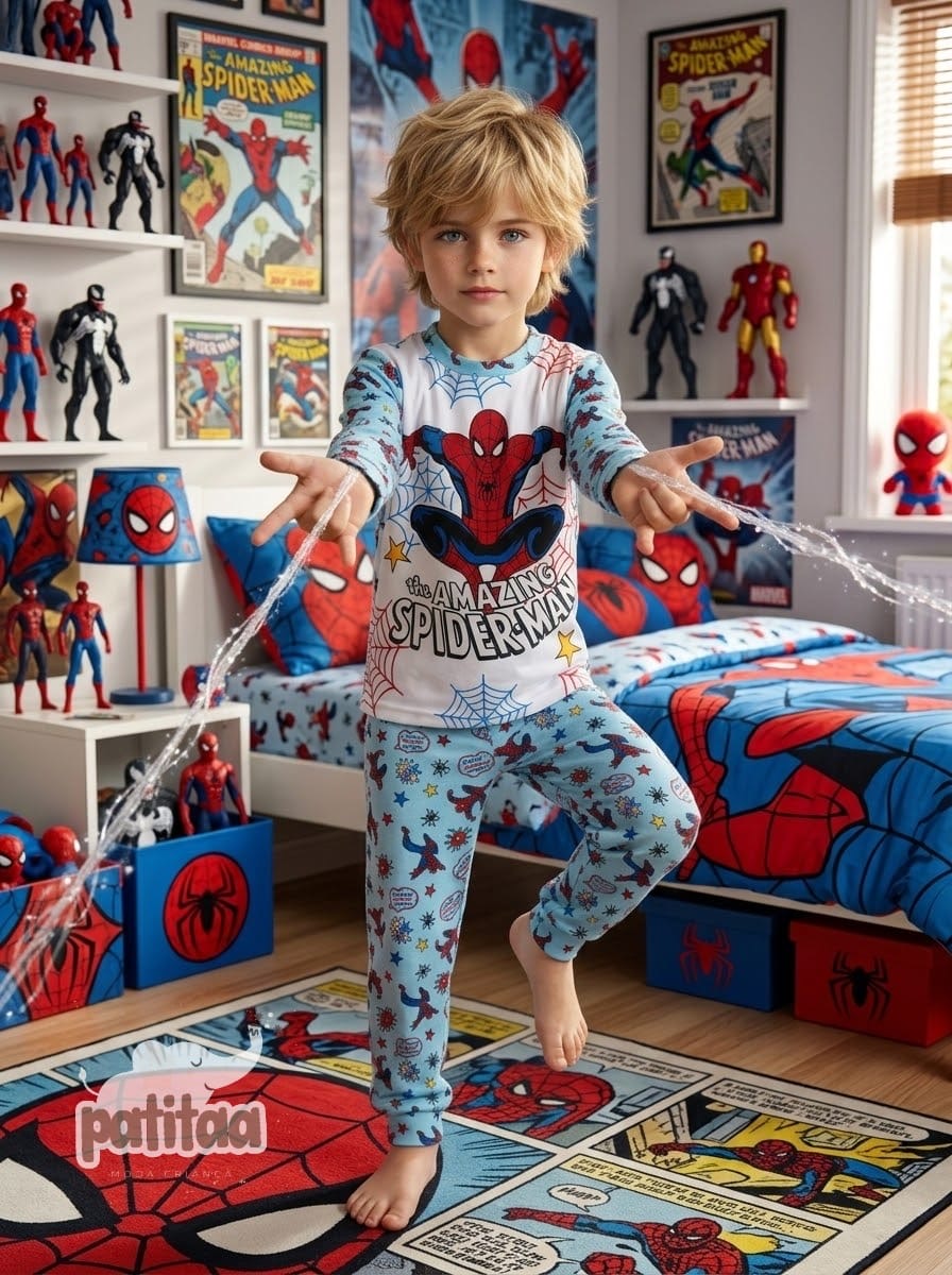 Pijama Spiderman es polar de niño - Patitaa moda infantil CHICLE 