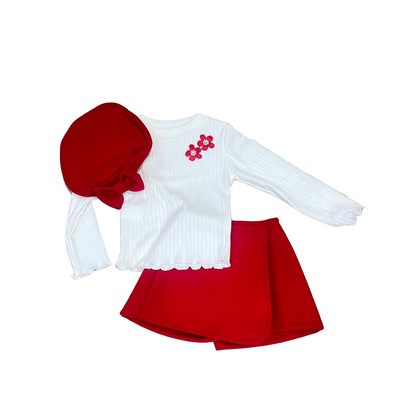 Conjunto de suéter y falda pantalón con boina - Pronta Moda