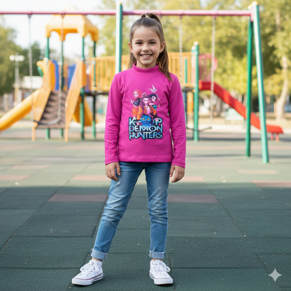 Camiseta polar fucsia de K-Pop - Pronta moda