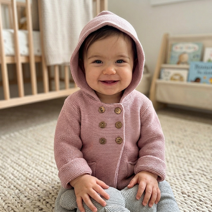 Chaqueta de punto color rosa - Baby