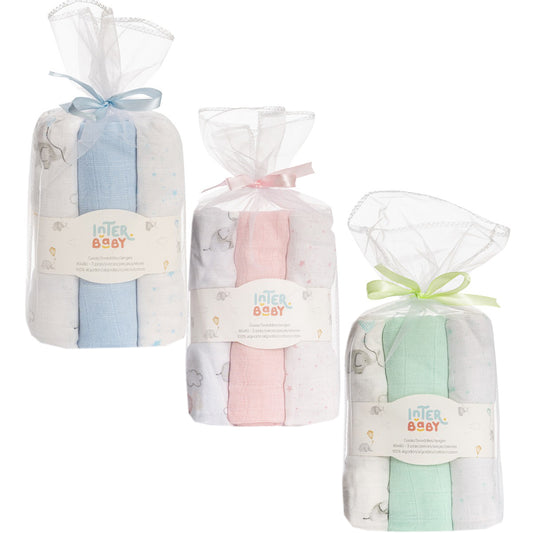 Muselina o gasas 100% algodón colección fantasía - Interbaby(80X80)