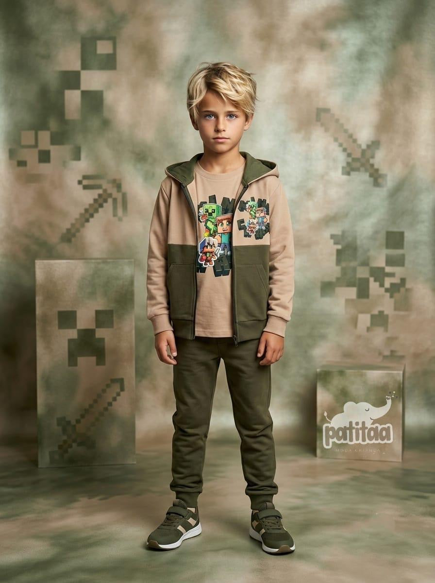 Conjunto niño 3PZ Minecraft