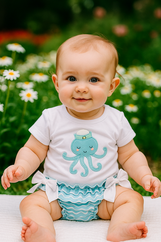Conjunto baño bebé de niña pulpito