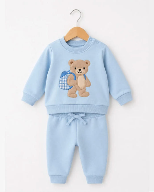Chándal bebé niño en azul con oso