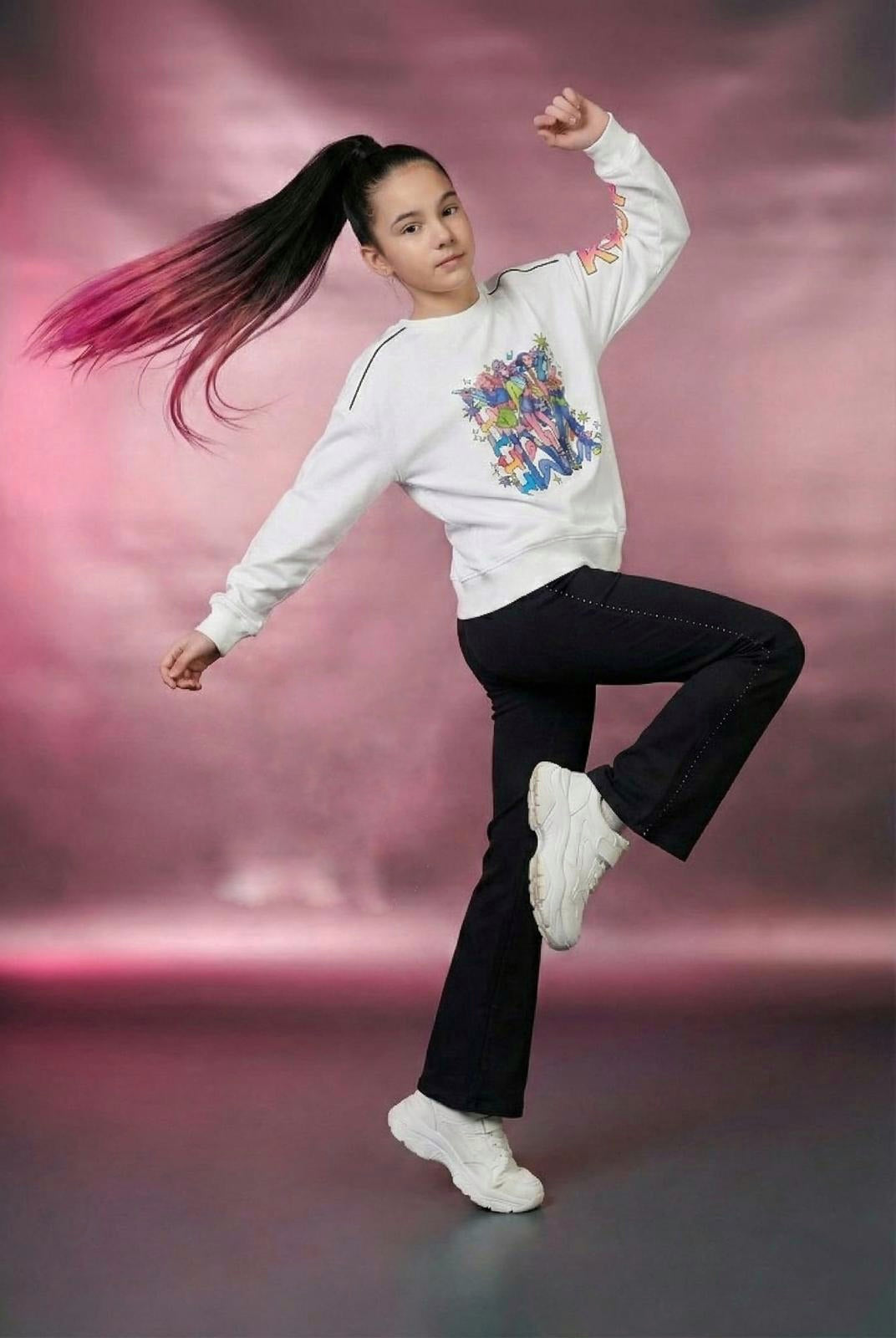 Chandal blanco y negro K- Pop - pronta moda