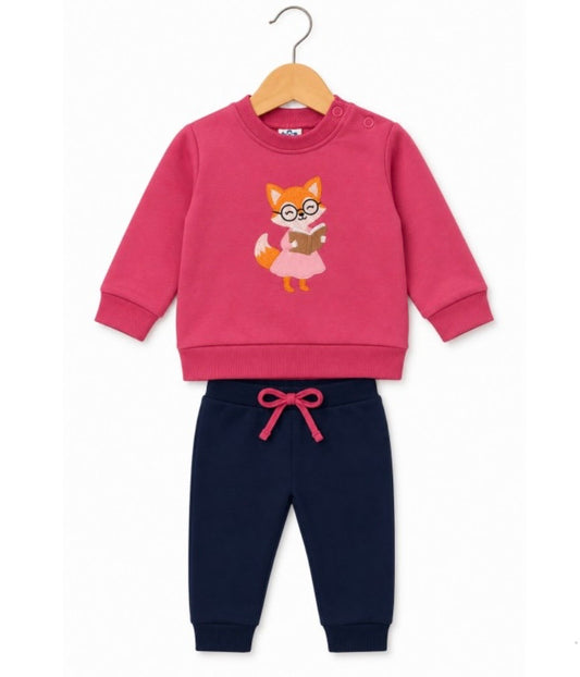Chándal BB niña zorrito con libro 6- 48 meses -Petit Cie