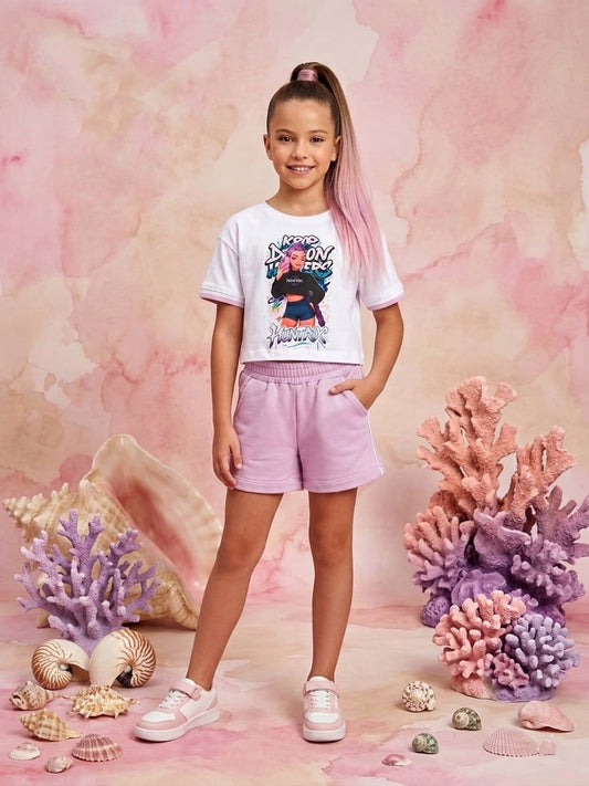 Conjunto short en lila - K- Pop