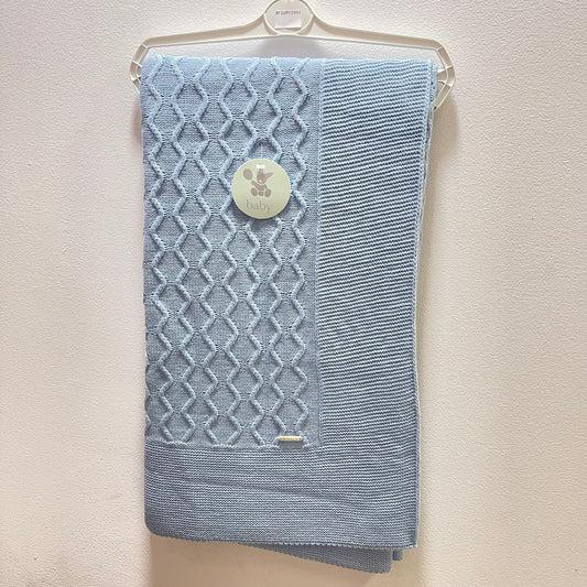 Toquilla de Punto en azul azafata 100x90 cm