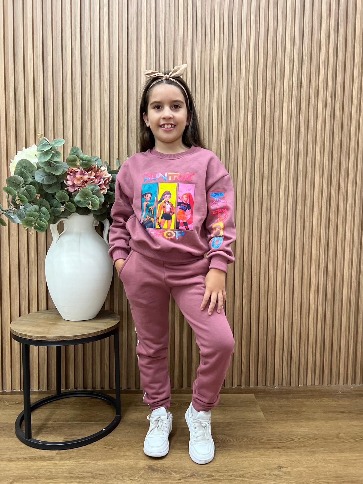 Chandal rosa vintage de K- pop - Pronta moda