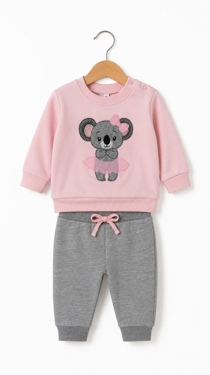 Chándal rosa koala de Bebé