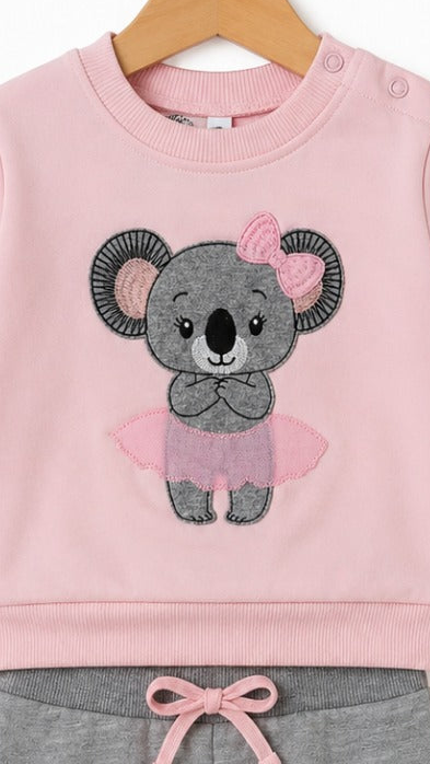 Chándal rosa koala de Bebé