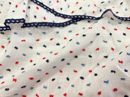 Conjunto niña blusón plumeti  y short rojo - Coco Acqua 2025