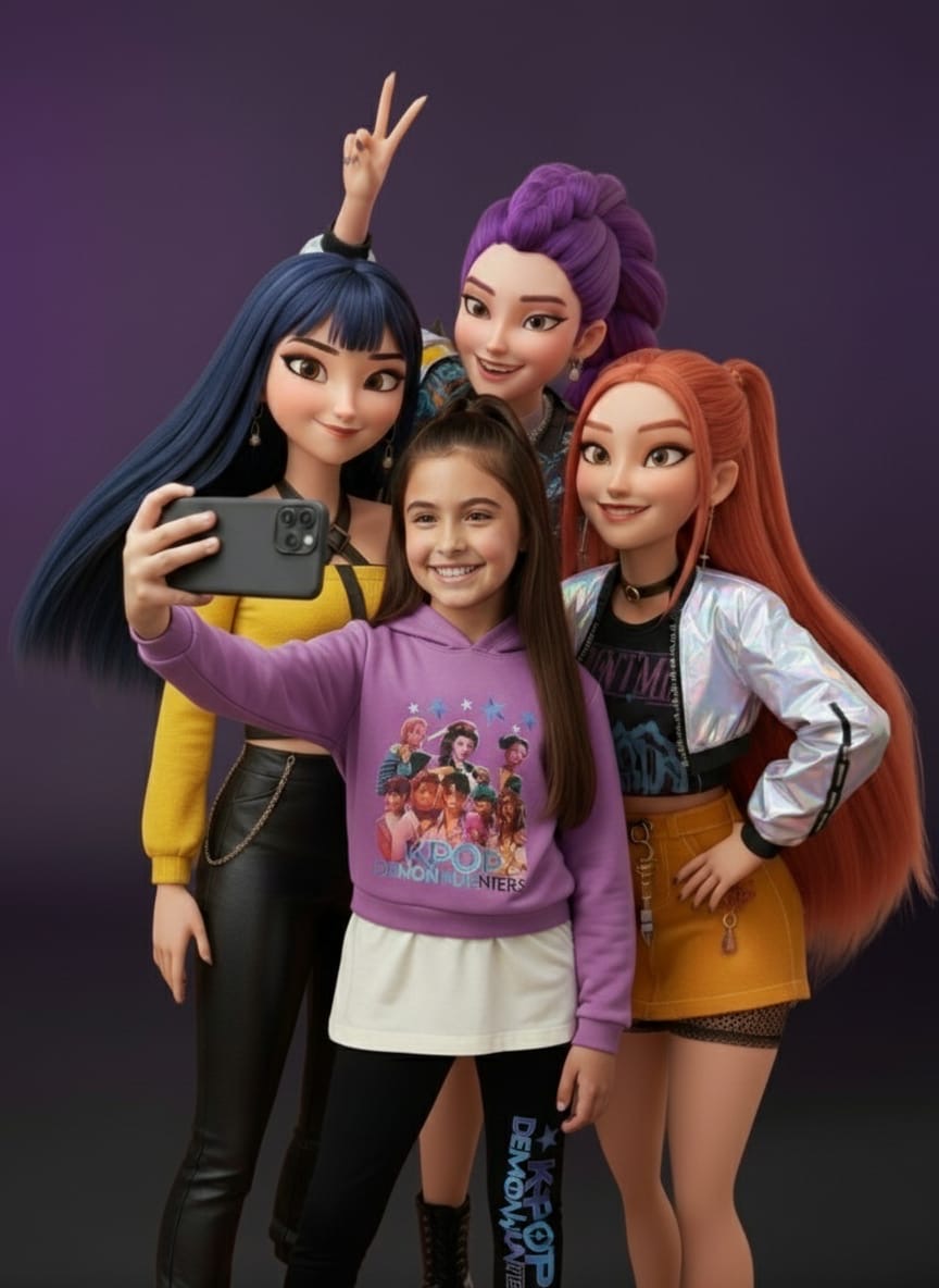 Chandal de niña 3PZ morado K- Pop - Pronta Moda