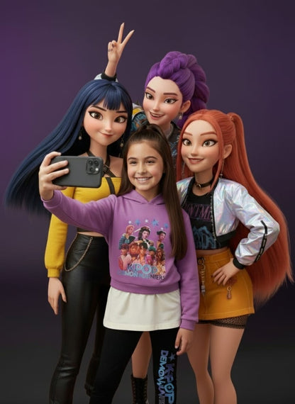 Chandal de niña 3PZ morado K- Pop - Pronta Moda