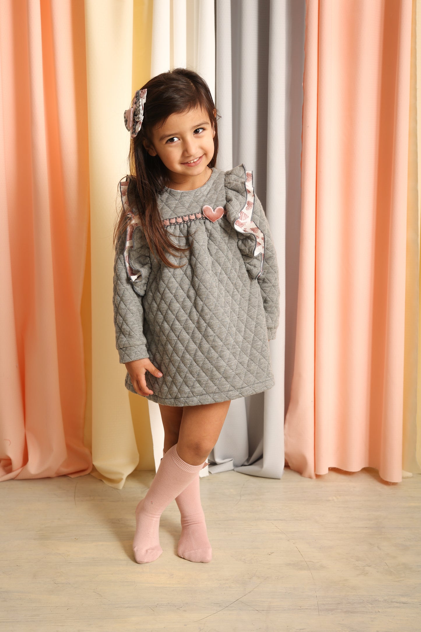 Vestido niña en gris - Basmarti invierno 2022