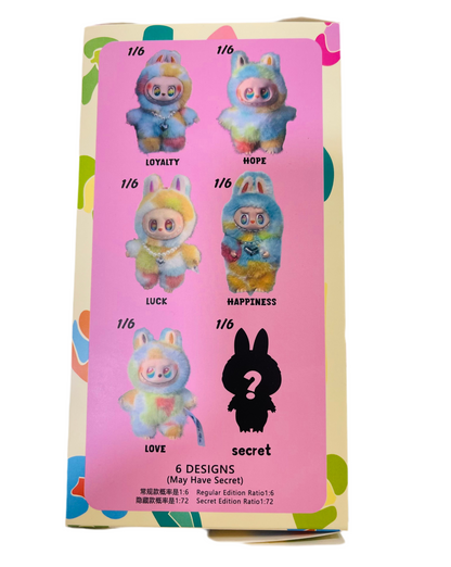 Caja misteriosa de Labubu de colores y algunos con collar