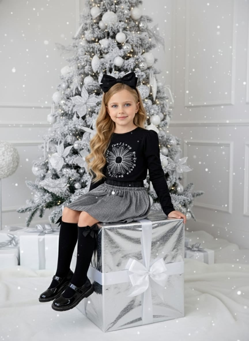 Conjunto de falda y camiseta de niña - pronta moda